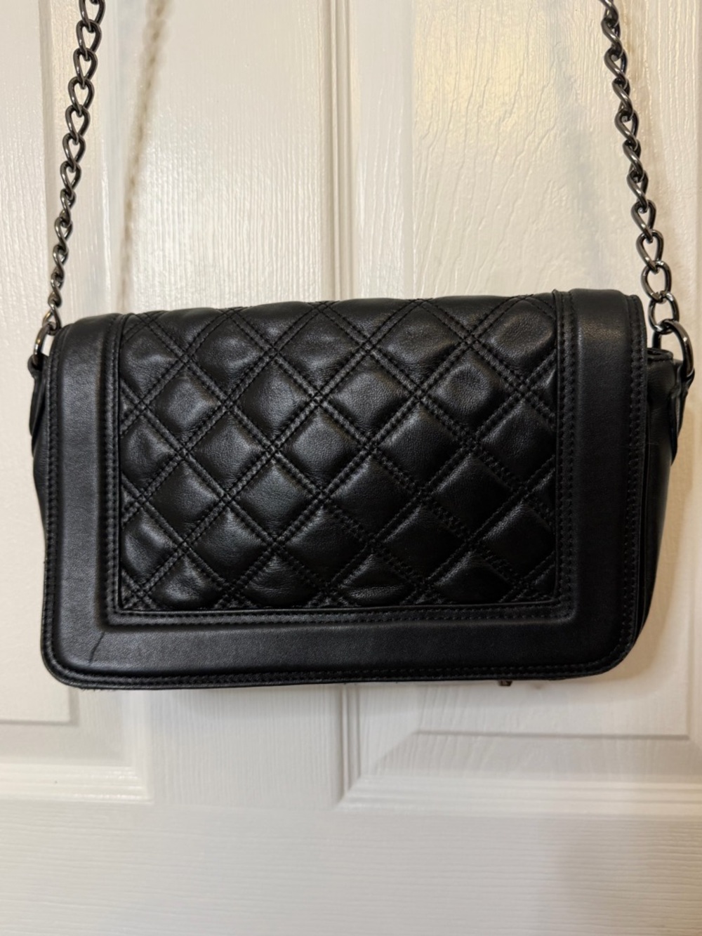 Danier Quilted Black Leather Bag